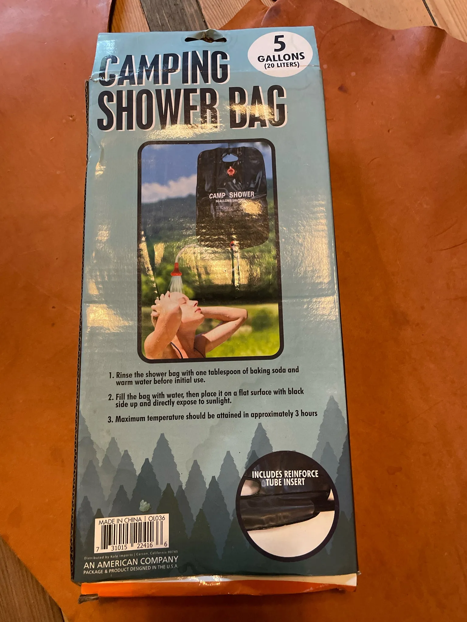 5 Gallon Camp Shower Bag