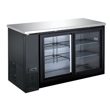 60" Back Bar Sliding Glass Door Coolers