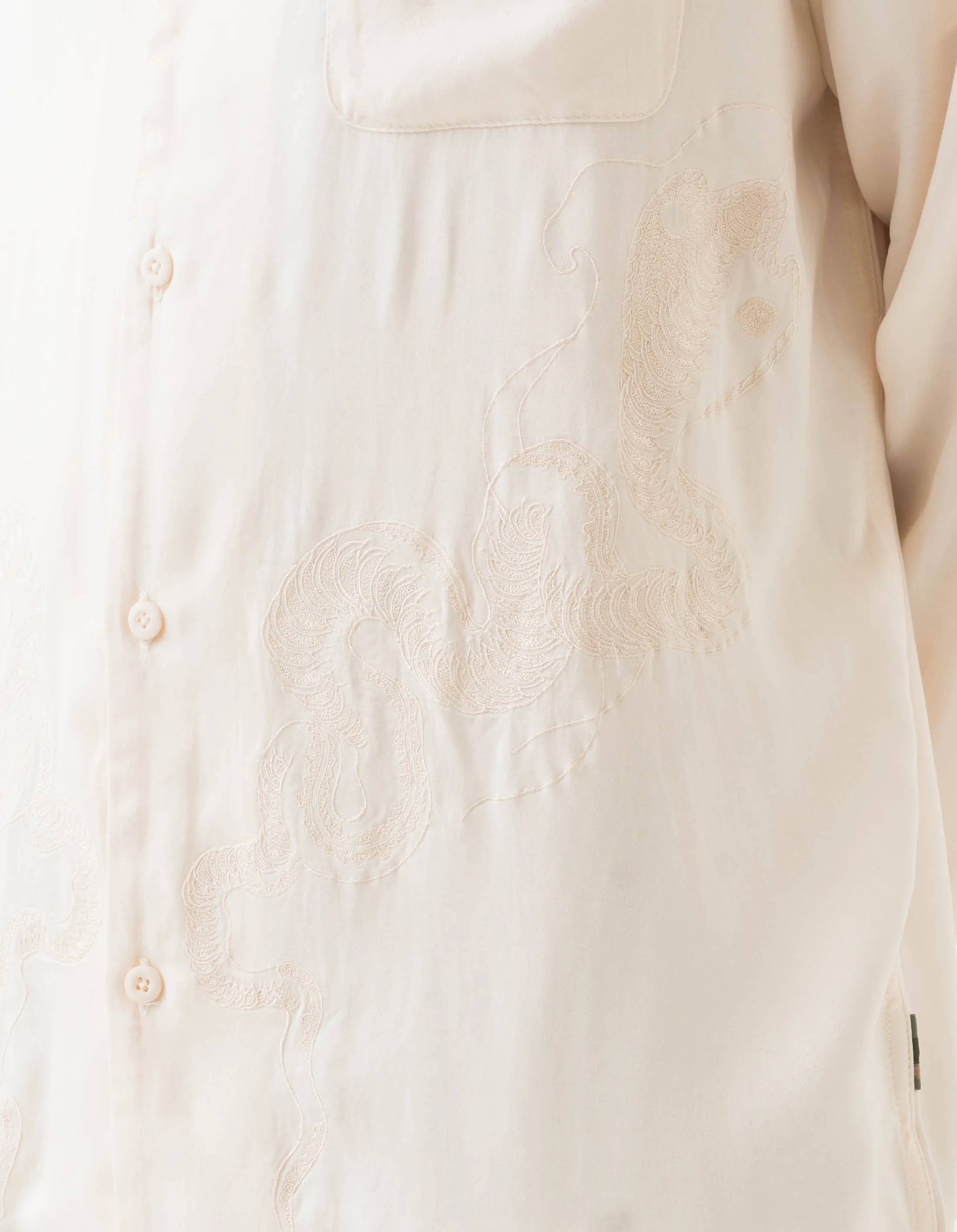 6121 Year of the Snake Cupro Shirt Ecru