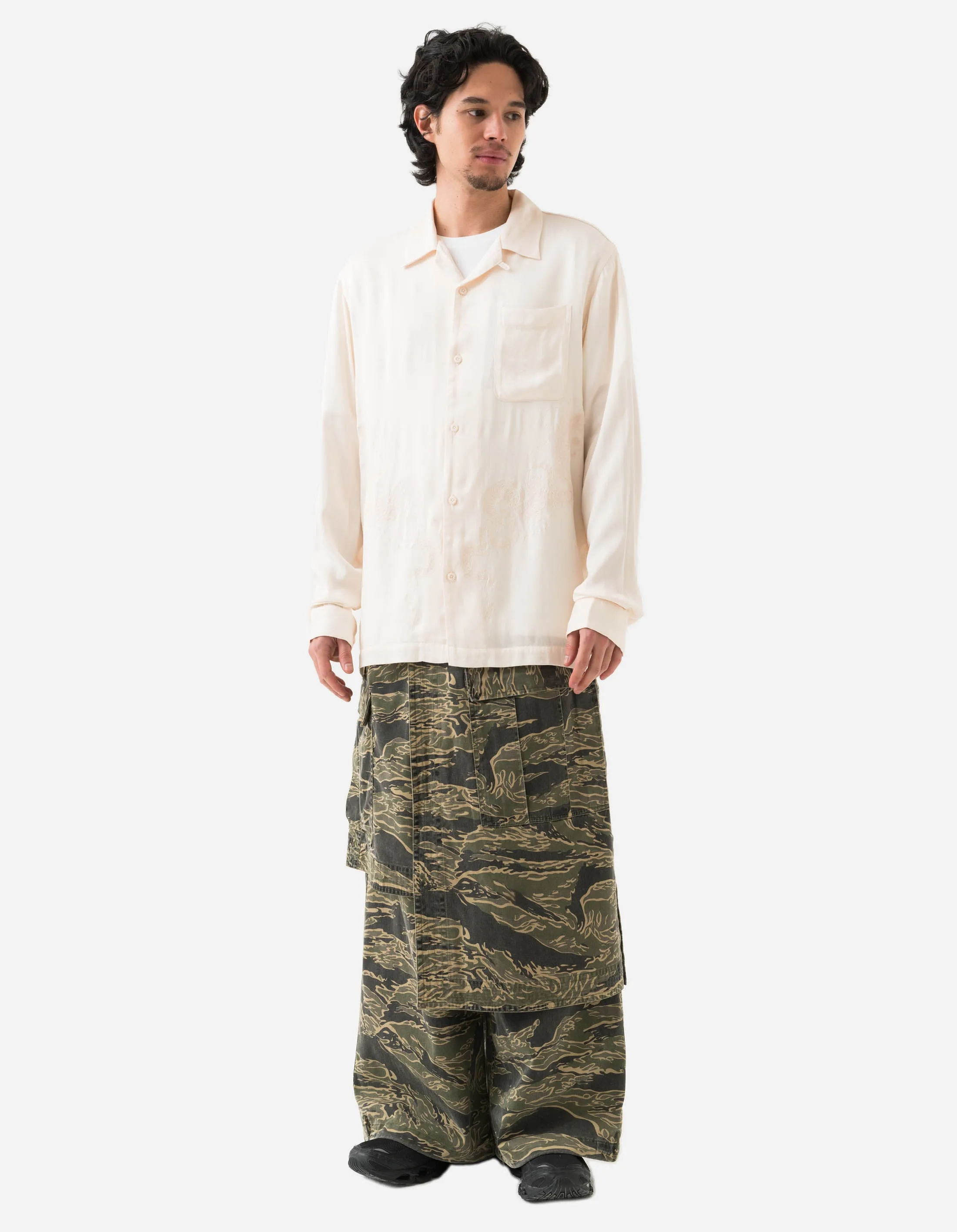 6121 Year of the Snake Cupro Shirt Ecru