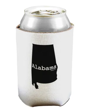Alabama - United States Shape Can / Bottle Insulator Coolers by TooLoud