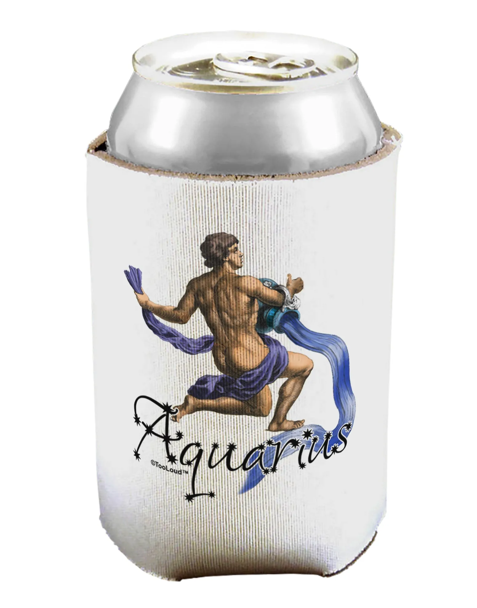 Aquarius Color Illustration Can / Bottle Insulator Coolers