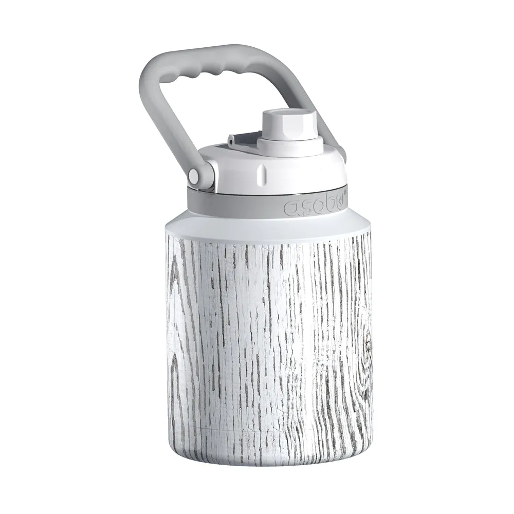 Asobu 1L Mini Jug Pop up Straw with Ergonomic Handle
 - White