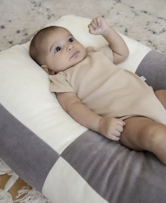 Babyjem Comfy Sleeping Cushion, 0-6 Months, White/Grey