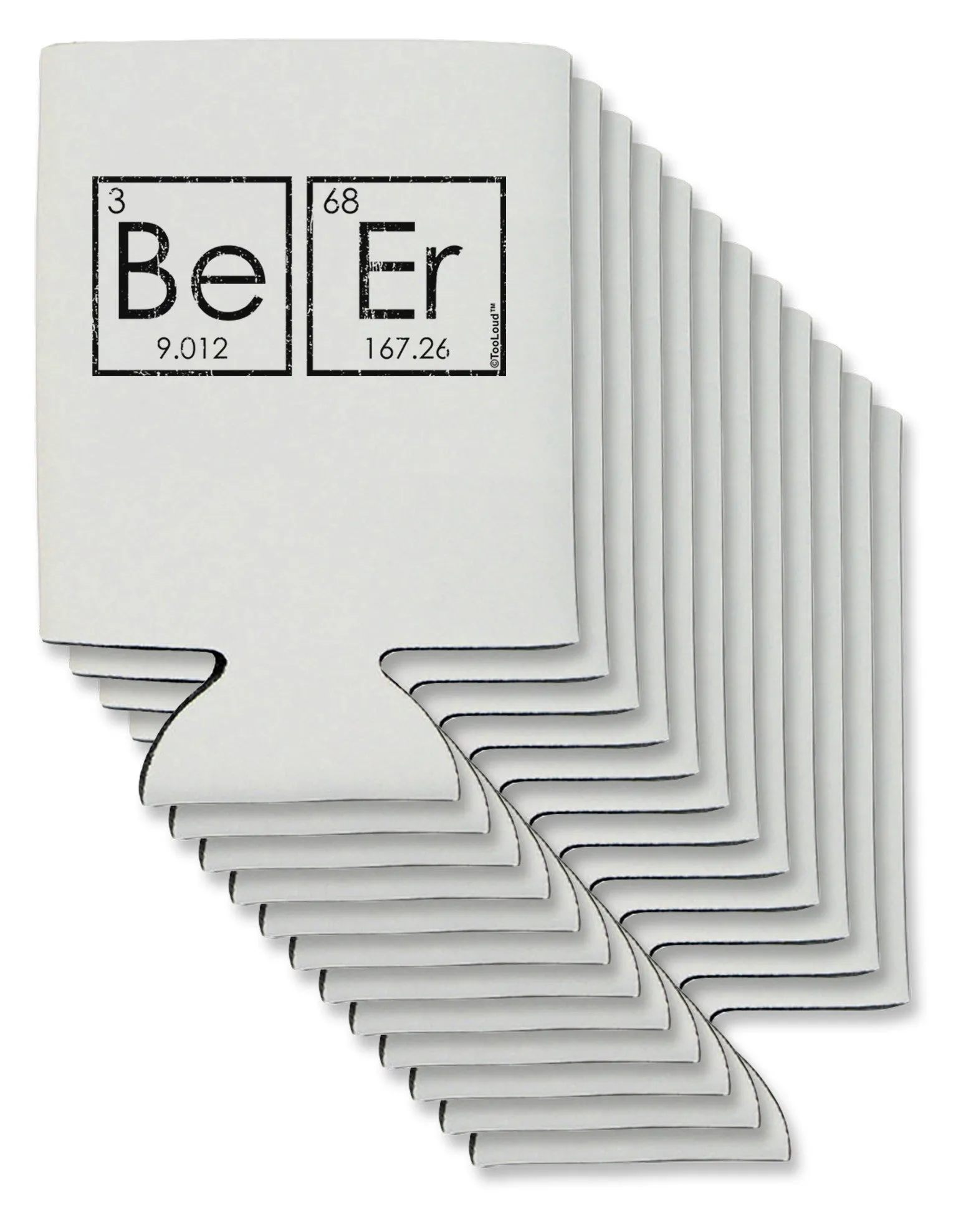 Be Er - Periodic Table of Elements Can / Bottle Insulator Coolers by TooLoud