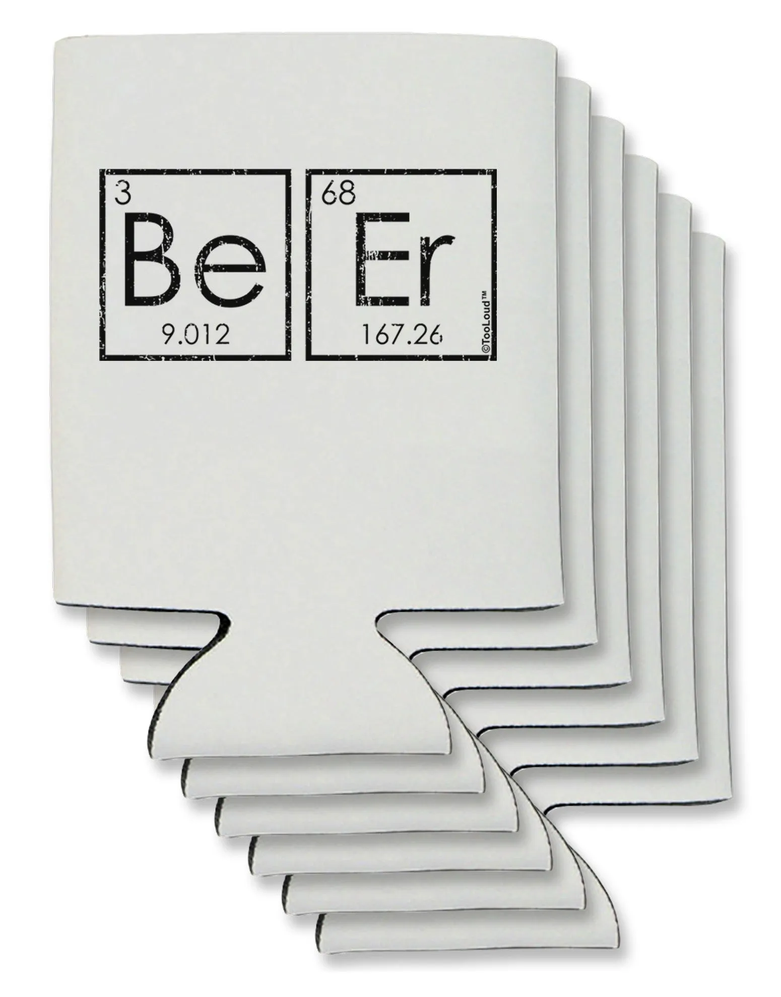 Be Er - Periodic Table of Elements Can / Bottle Insulator Coolers by TooLoud