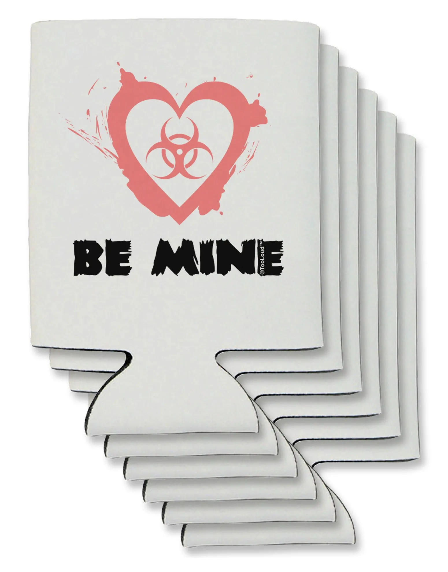 Be Mine - Bio Hazard Heart Can / Bottle Insulator Coolers by TooLoud