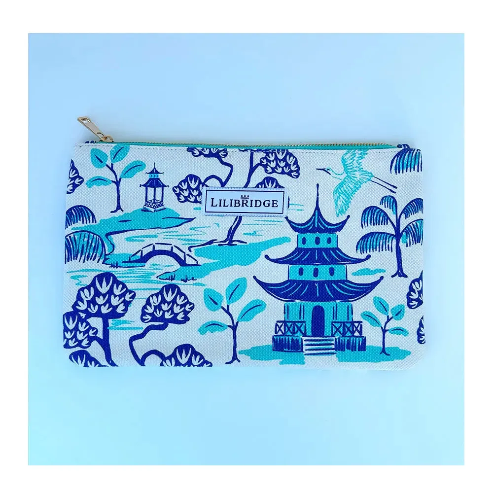 Blue Pagoda Clutch