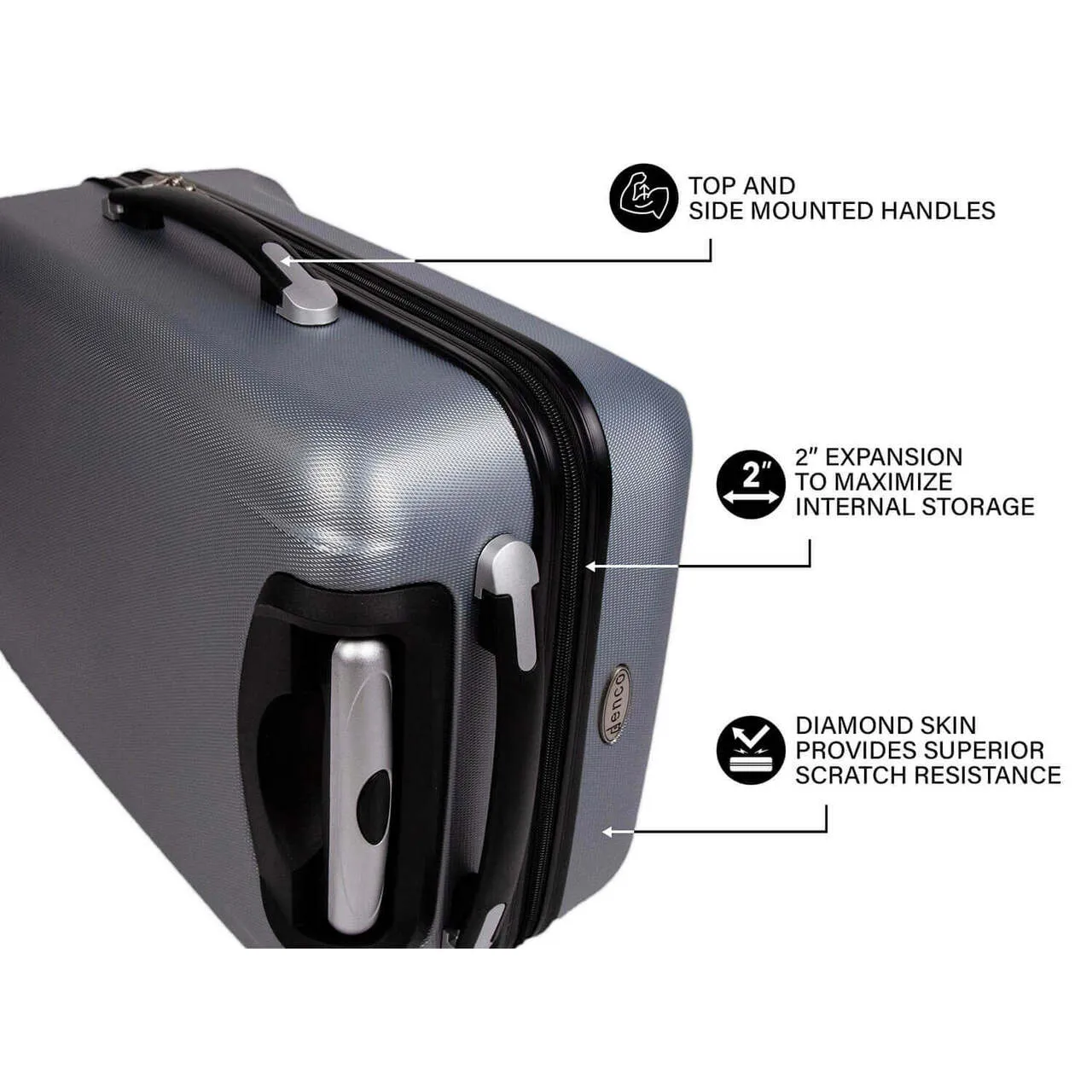 Carolina Hurricanes 20" Silver Domestic Carry-on Spinner
