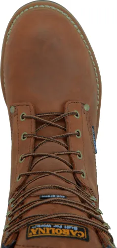 Carolina Men's 8" Waterproof Insulated Logger - Round Steel Toe