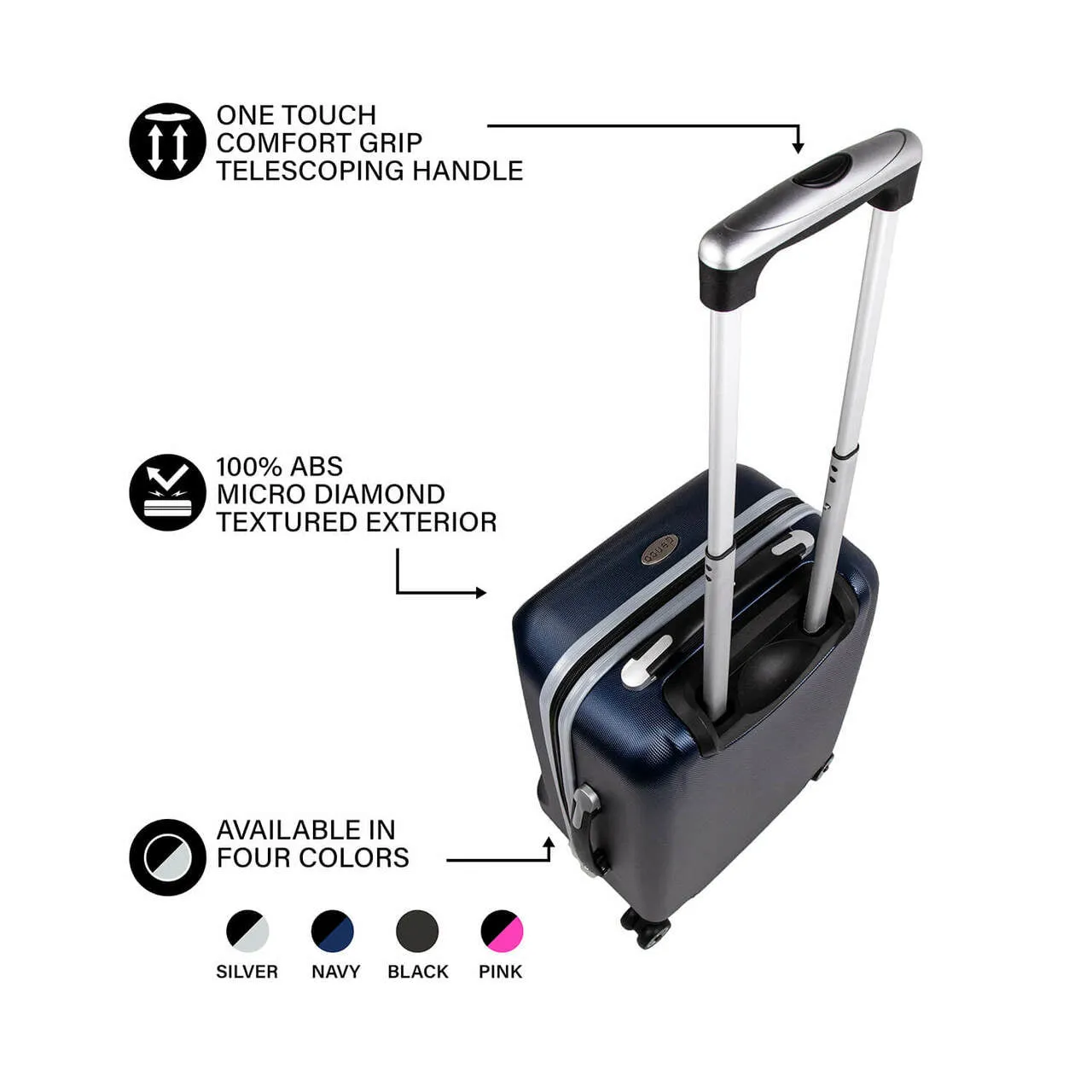 Carolina Panthers 20" Hardcase Luggage Carry-on Spinner