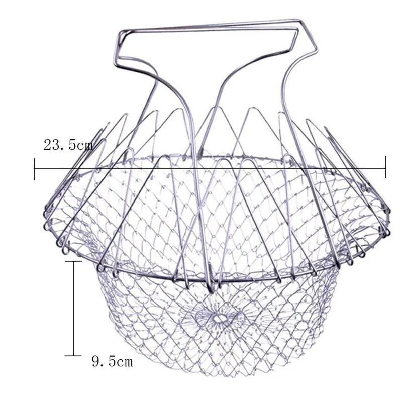 Collapsible Mesh Basket Cooking Tool