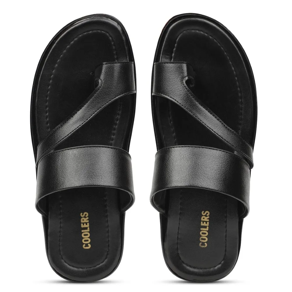 Coolers Black Casual Slipper For Men COOL99-701 By Liberty