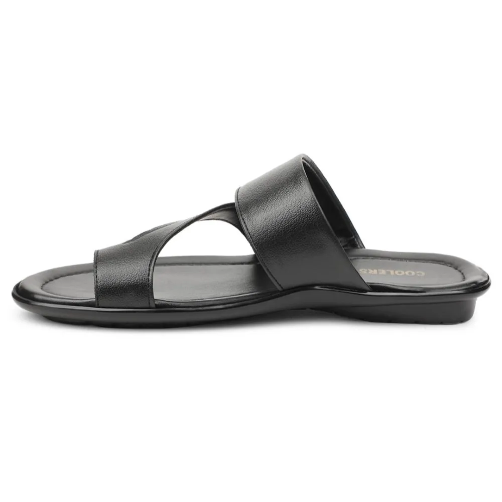 Coolers Black Casual Slipper For Men COOL99-701 By Liberty