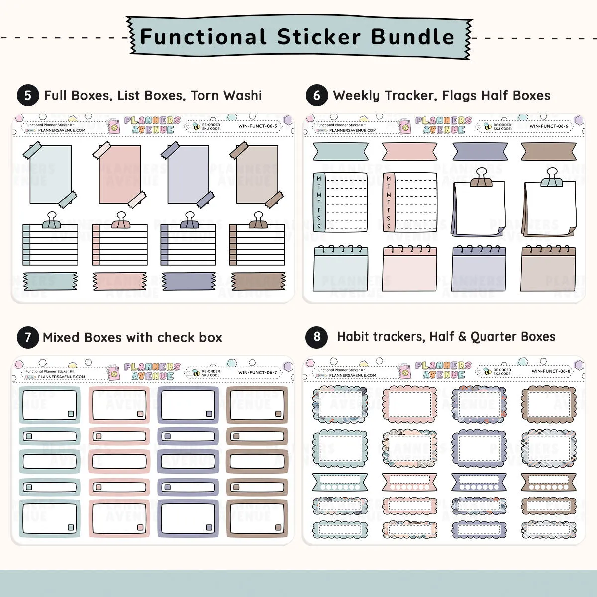 Cozy Days Functional Planner Stickers Monthly Bundle