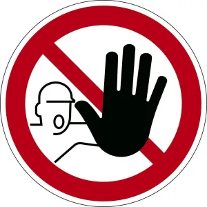 Durable Safety Marking 'Entry Prohibited'