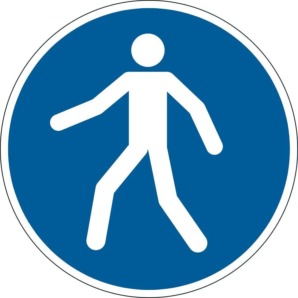 Durable Safety Marking 'Use Walkway'