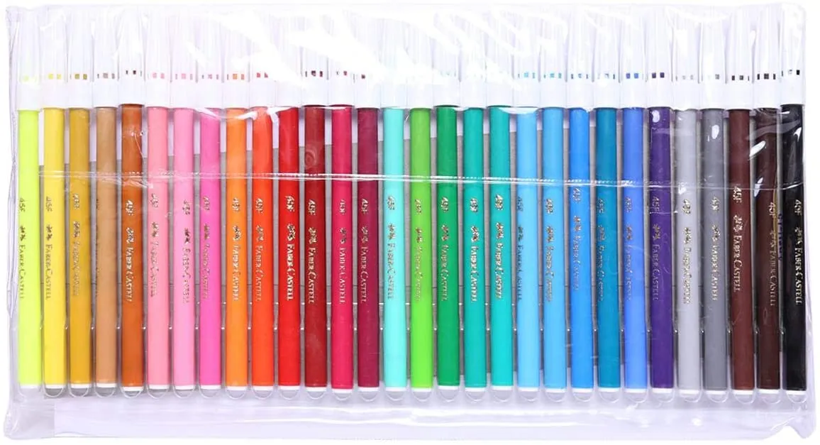 FABER-CASTELL Fibre Tip Pens - (Pack of 30)