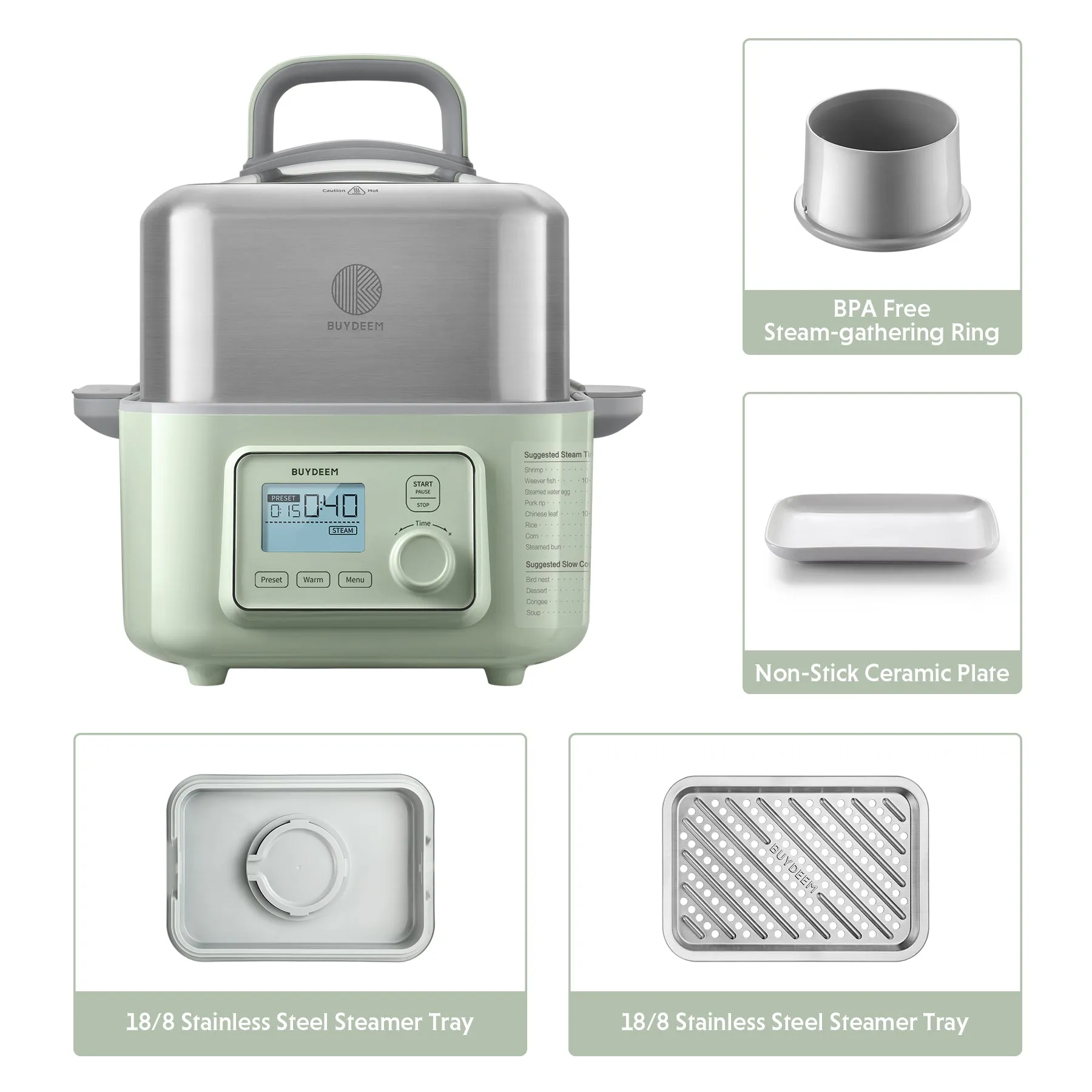 G553 Electric Food Steamer, 5QT (Stew Pots Not Included)