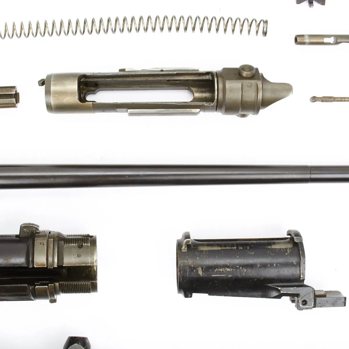 German WWII Luftwaffe MG 15 Air Cooled Parts Set with Saddle Drum Magazine