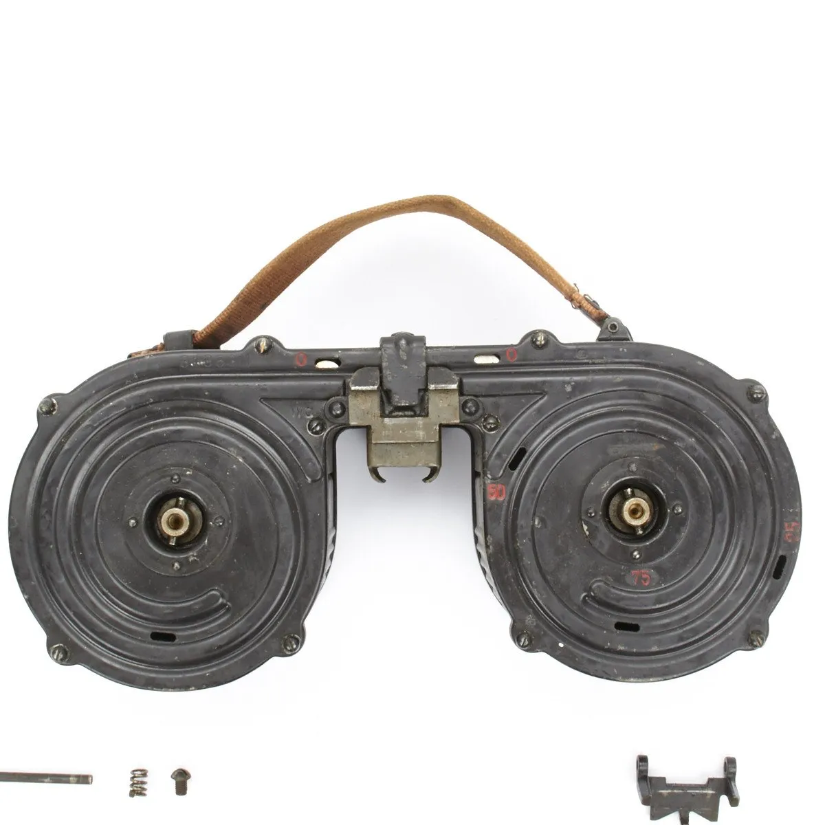 German WWII Luftwaffe MG 15 Air Cooled Parts Set with Saddle Drum Magazine