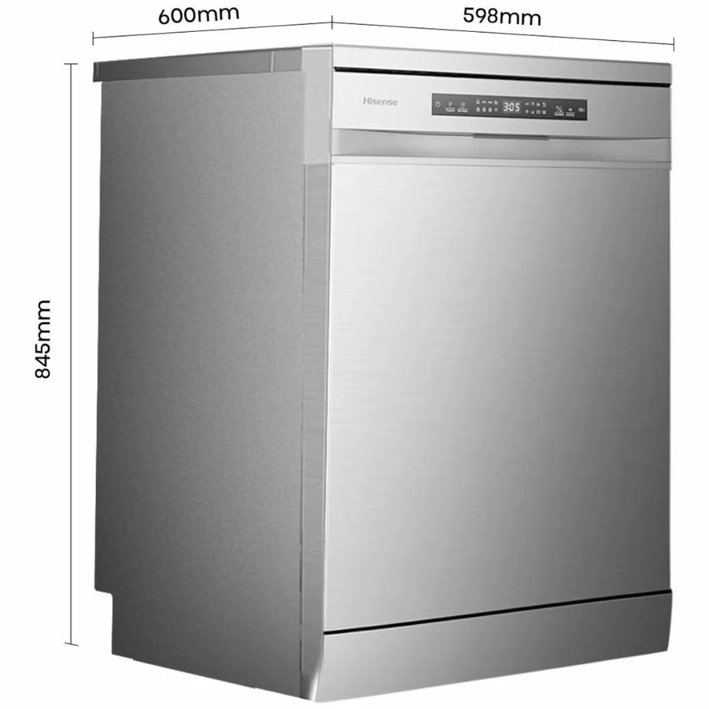 Hisense HSCE14FS 60cm Stainless Steel Freestanding Dishwasher