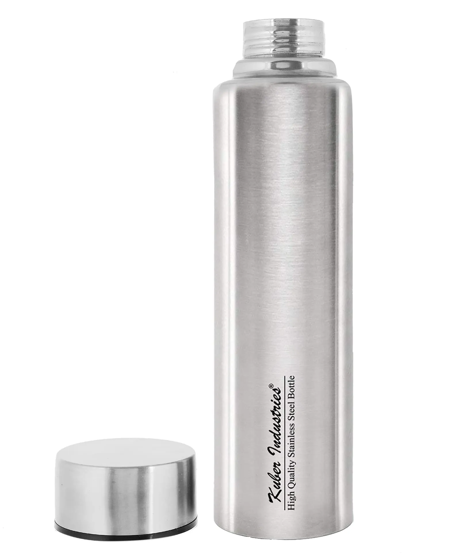 Kuber Industries Insulated Stainless Steel Water Bottle, Leakproof Lids, Great for Travel, Picnic & Camping, 1000 ML- Pack of 4 (Silver)