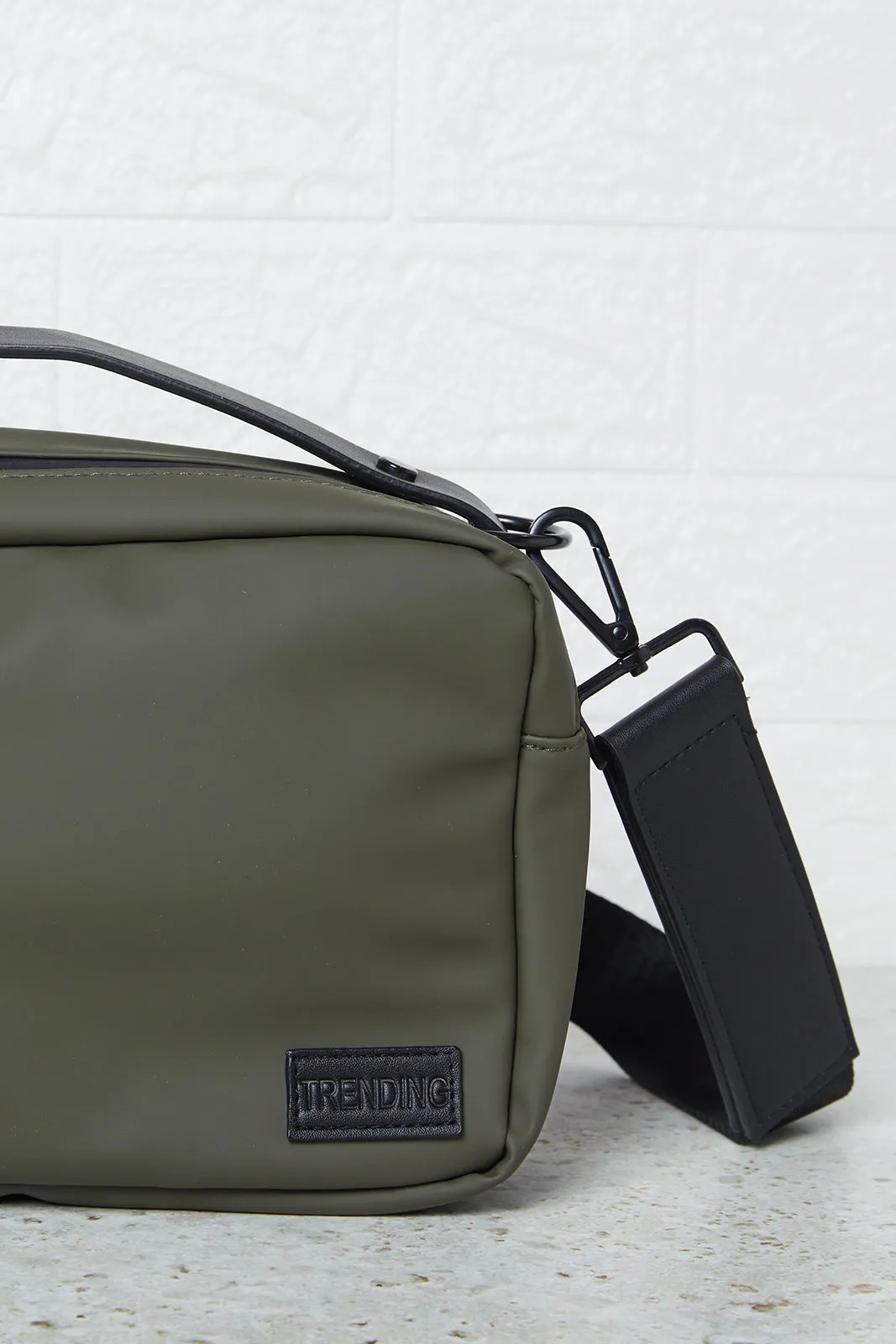 Men Olive Cross Body Bag