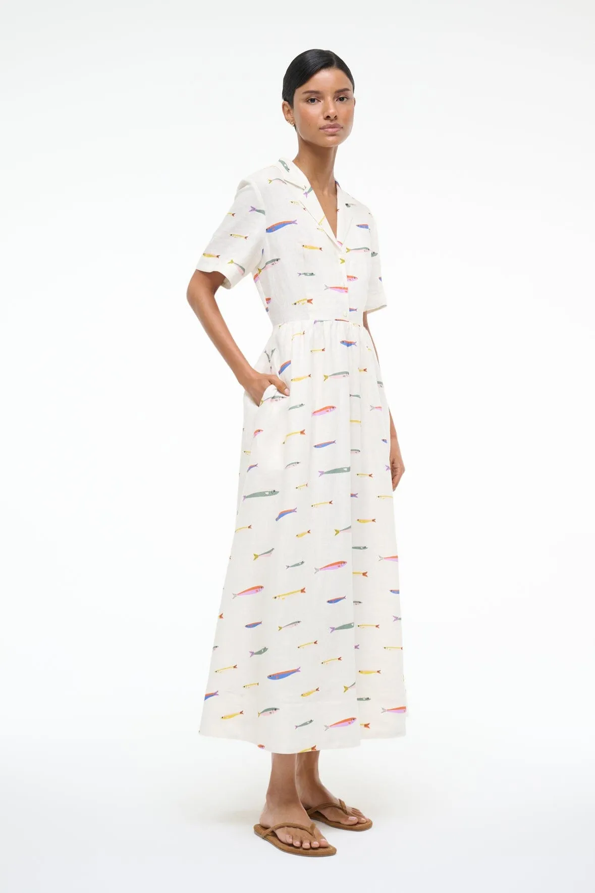 MERYL LINEN DRESS | POP SARDINES IVORY
