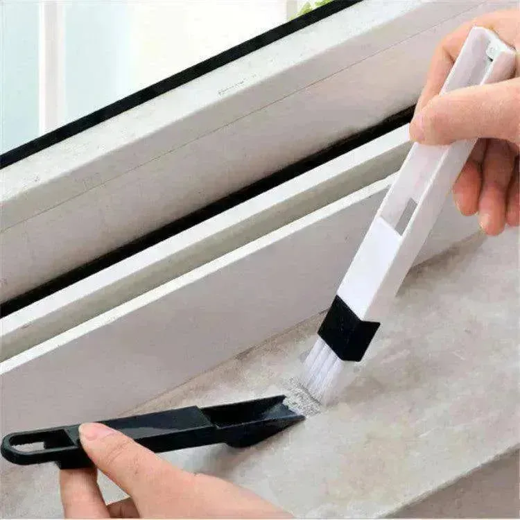 Multi purpose Groove Cleaning Brush With Dustpan Gap for Corners