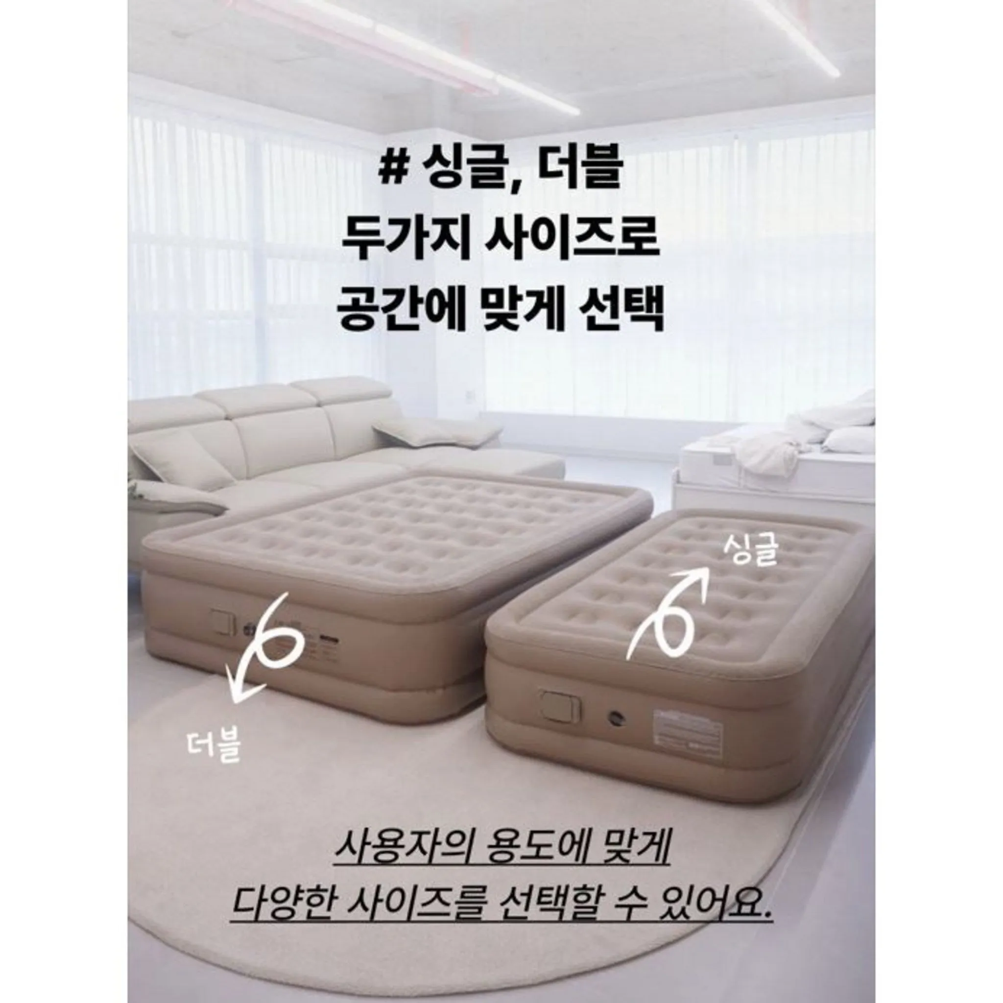 Natural Camp 4th Generation Air Mattress Height 45cm Camping Mat Self-Inflating Automatic Recharge Portable Mattress for Outdoor Camping Double Queen Size - Car Camping Mat - 🏆 #56 - Automotive Accessories - Best of December
