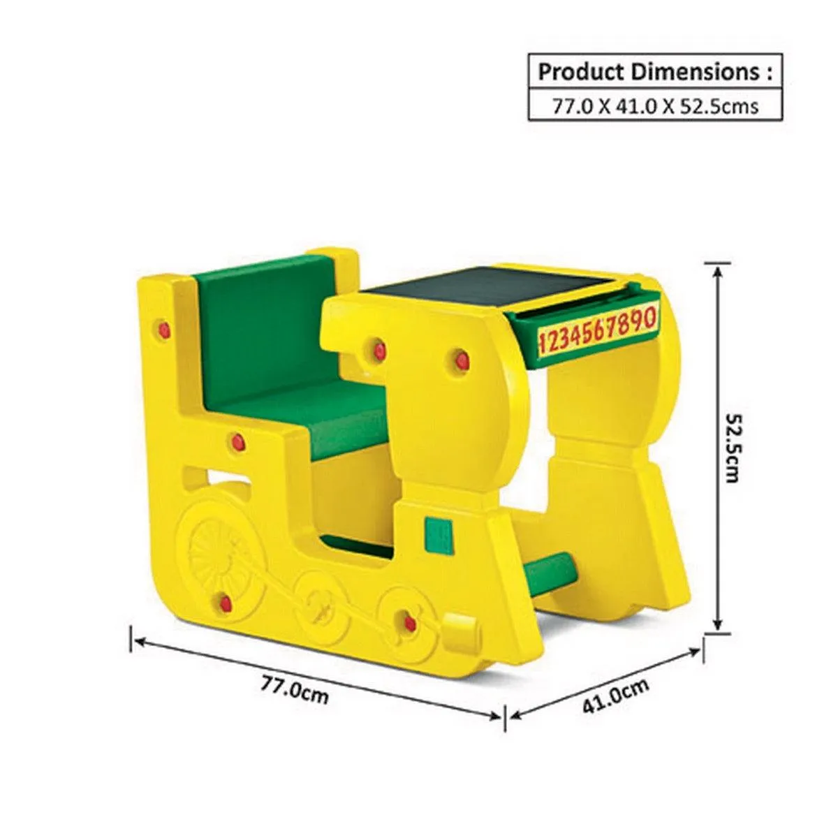 Ok Play Fun On Wheels Single, Chair And Table, Perfect For Home And School, Yellow & Green, 2 to 4 Years