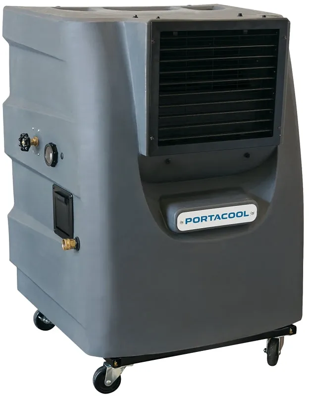 Portacool Cyclone PACCY130GA1 Portable Evaporative Cooler, 16 gal Tank, 2-Speed, 115 V, 5.6 A, Gray :EA: QUANTITY: 1