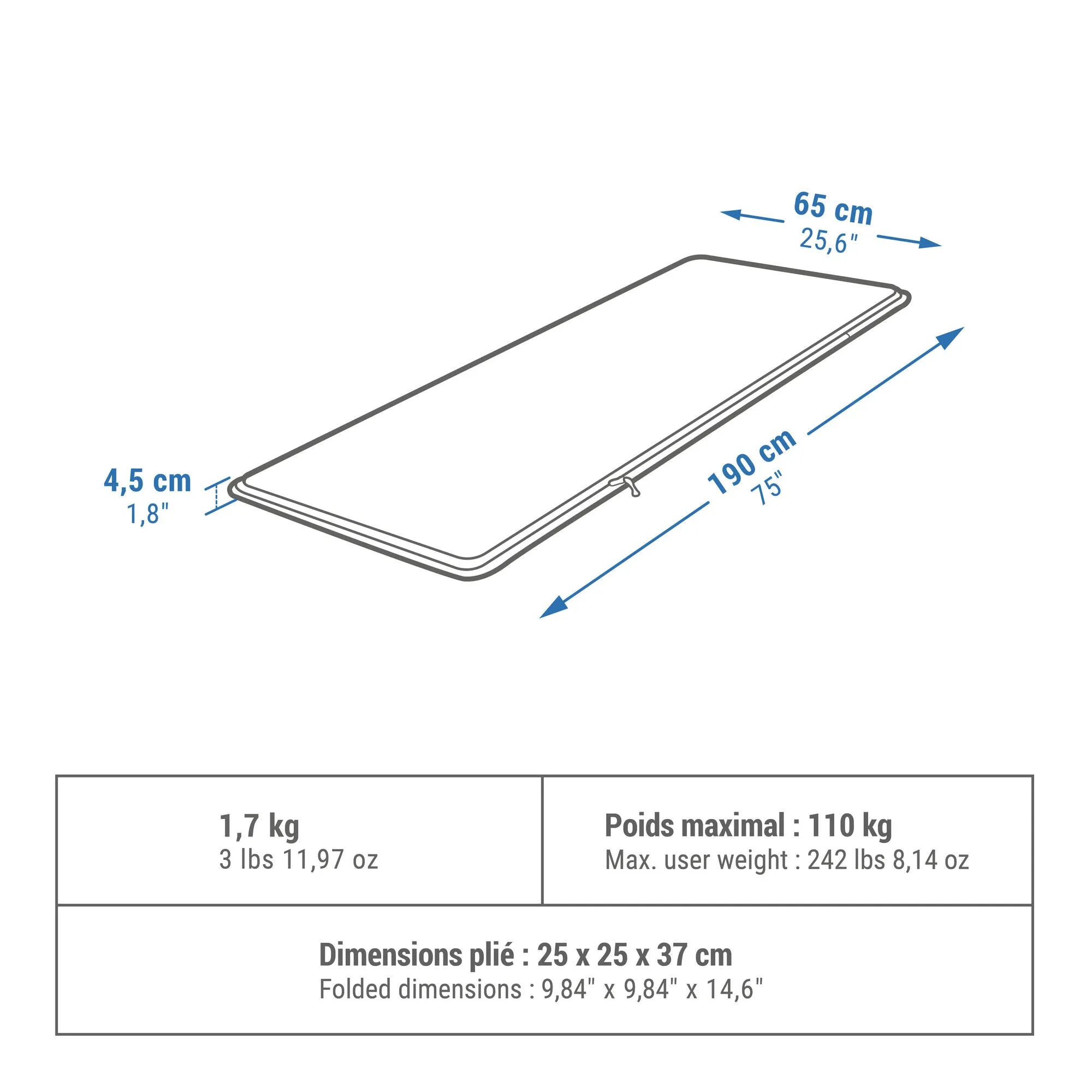Quechua Arpenaz Comfort Self-Inflating Mattress - 4 Season