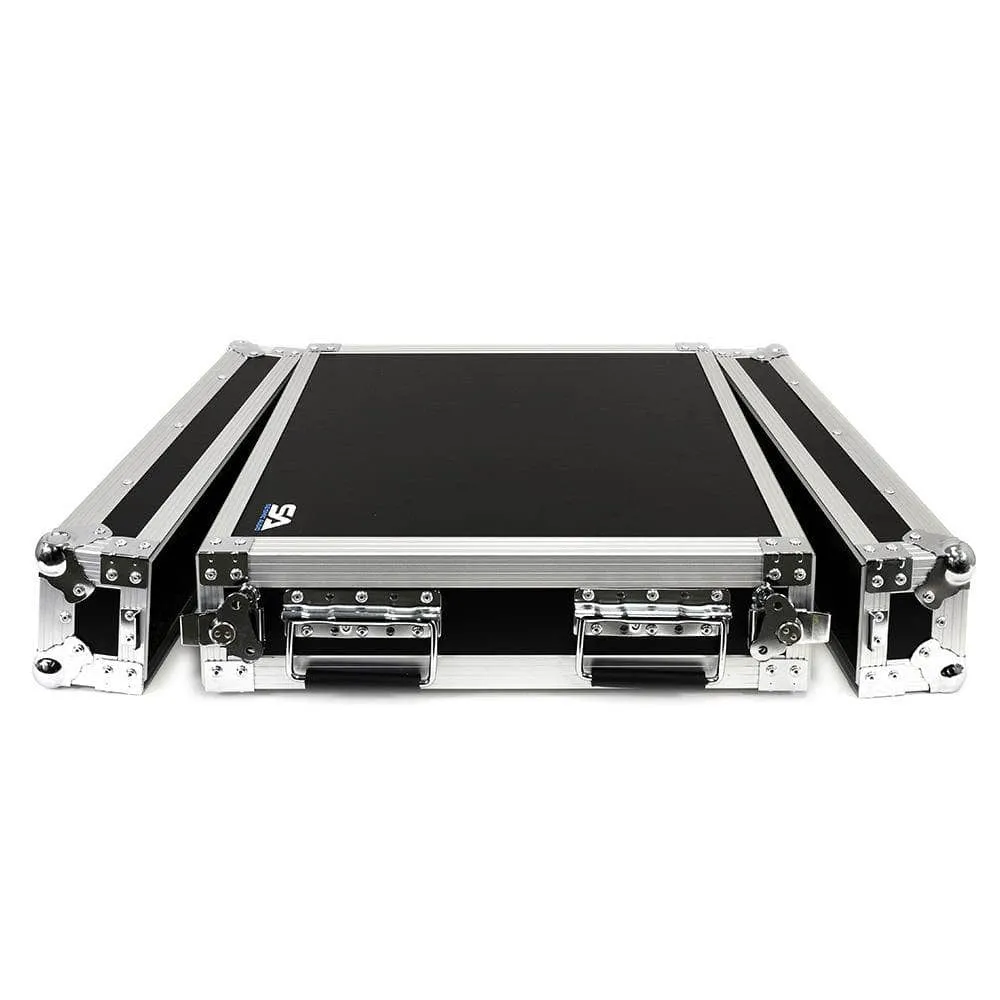 SA-PTR-2U - 2 Space Pro Audio DJ Road Rack Case - Pro Tour Grade  2U Vertical Amplifier Case