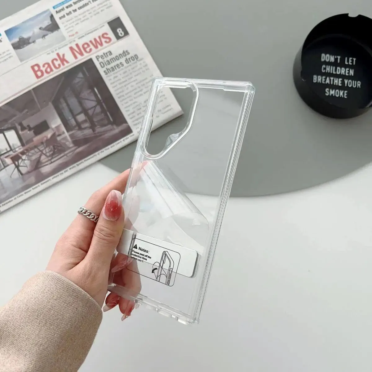 Samsung A14 4G/5G Crystal Stand Case