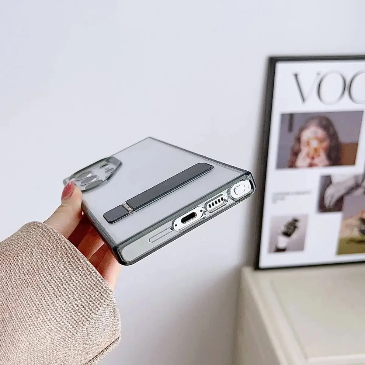 Samsung A14 4G/5G Crystal Stand Case