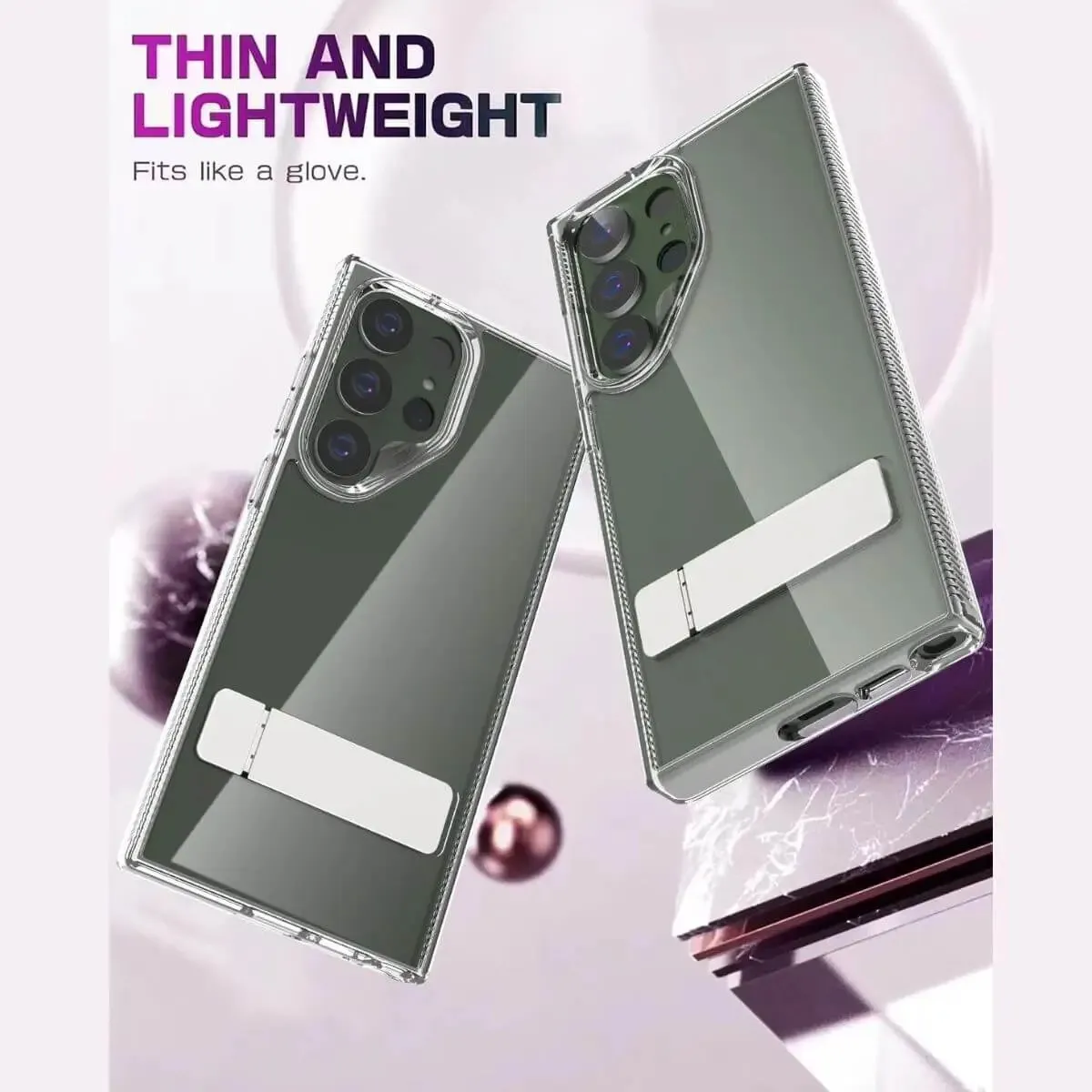 Samsung A14 4G/5G Crystal Stand Case