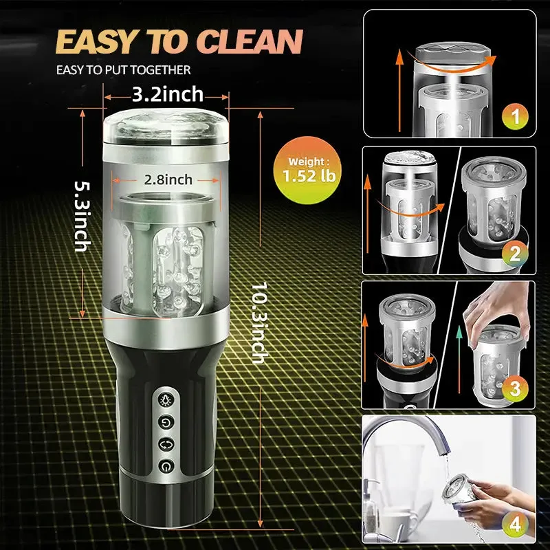 Smart Sensor Retractable Swivel Masturbation Cup