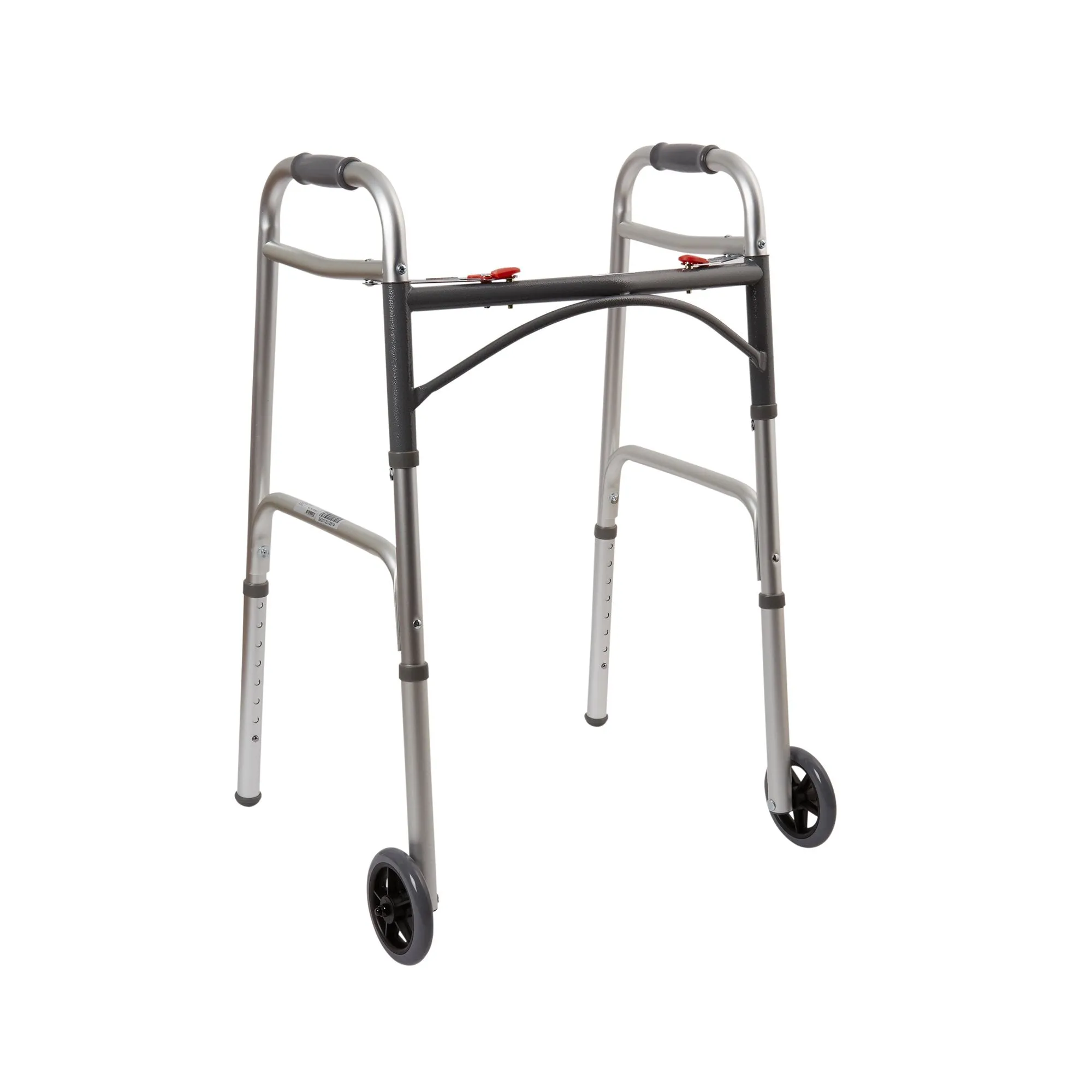 Standard Folding Walker, Adjustable Height 32 to 39 Inch, 350lb Capacity