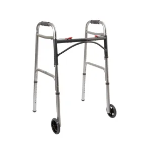 Standard Folding Walker, Adjustable Height 32 to 39 Inch, 350lb Capacity