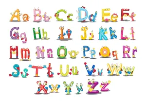 Sticker Hub English Alphabets Wall Sticker 43cm x62 cm AS282