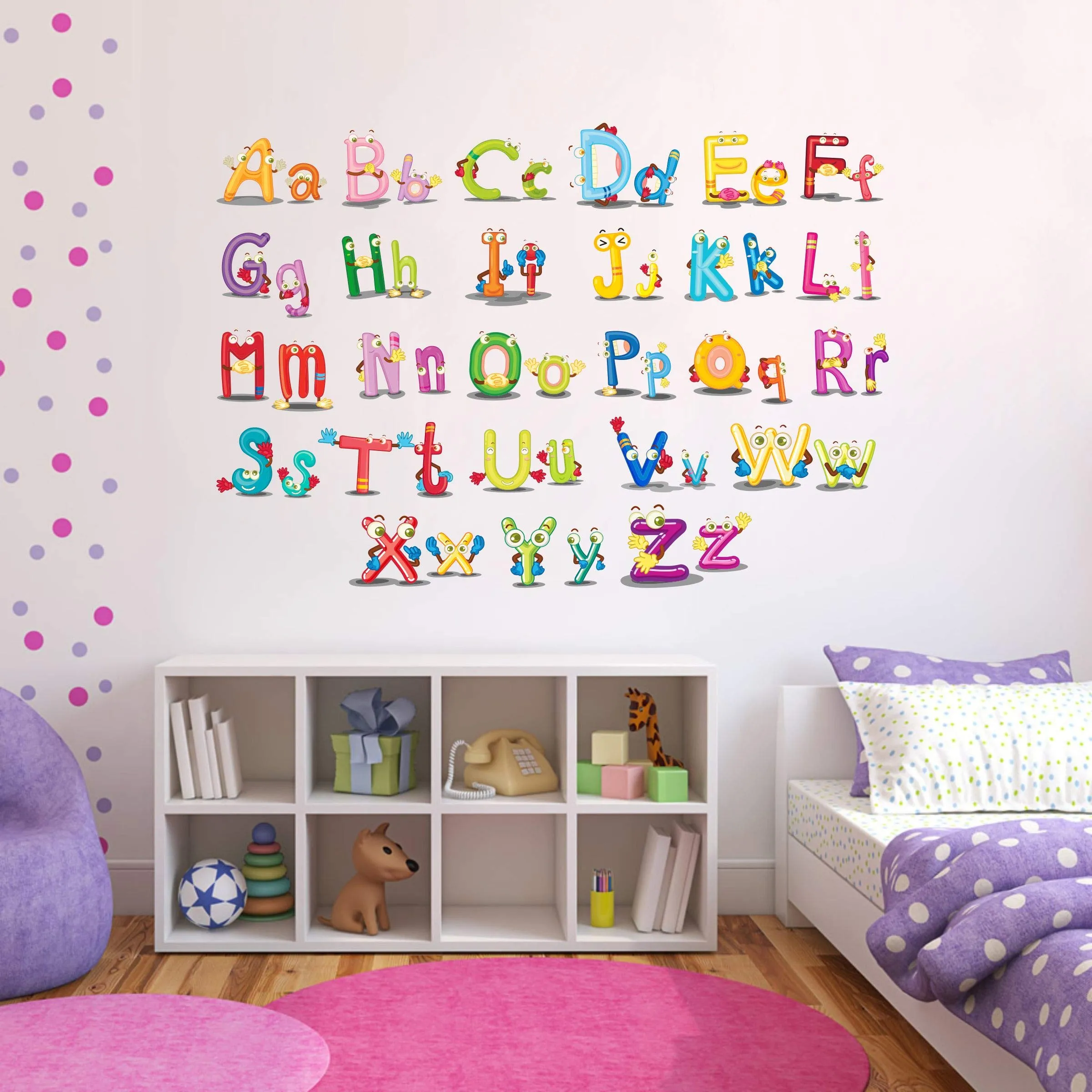 Sticker Hub English Alphabets Wall Sticker 43cm x62 cm AS282