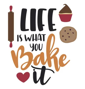 Sticker Hub Life is What You Bake Decorative Wall Sticker Size:-76cmx54cm AS492