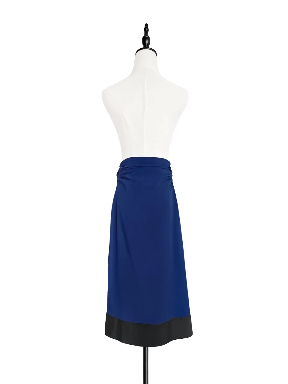 Surprise Sale! Electric Blue Asymmetric Drape Sarong Midi Skirt