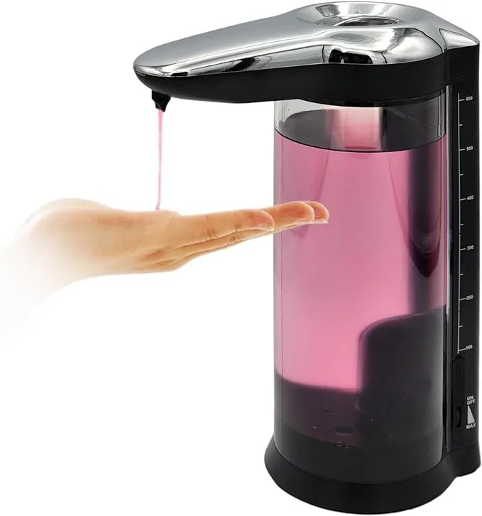 Touch-Free Rechargeable Soap Dispenser: Mountable on Wall or Countertop. Automatic Liquid Hand Soap Dispenser for Hygienic Use. 22 oz Capacity