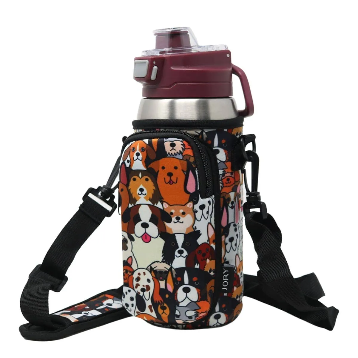 Tumbler Case On-the-Go Neoprene Cross Body Bag | Dog Lover