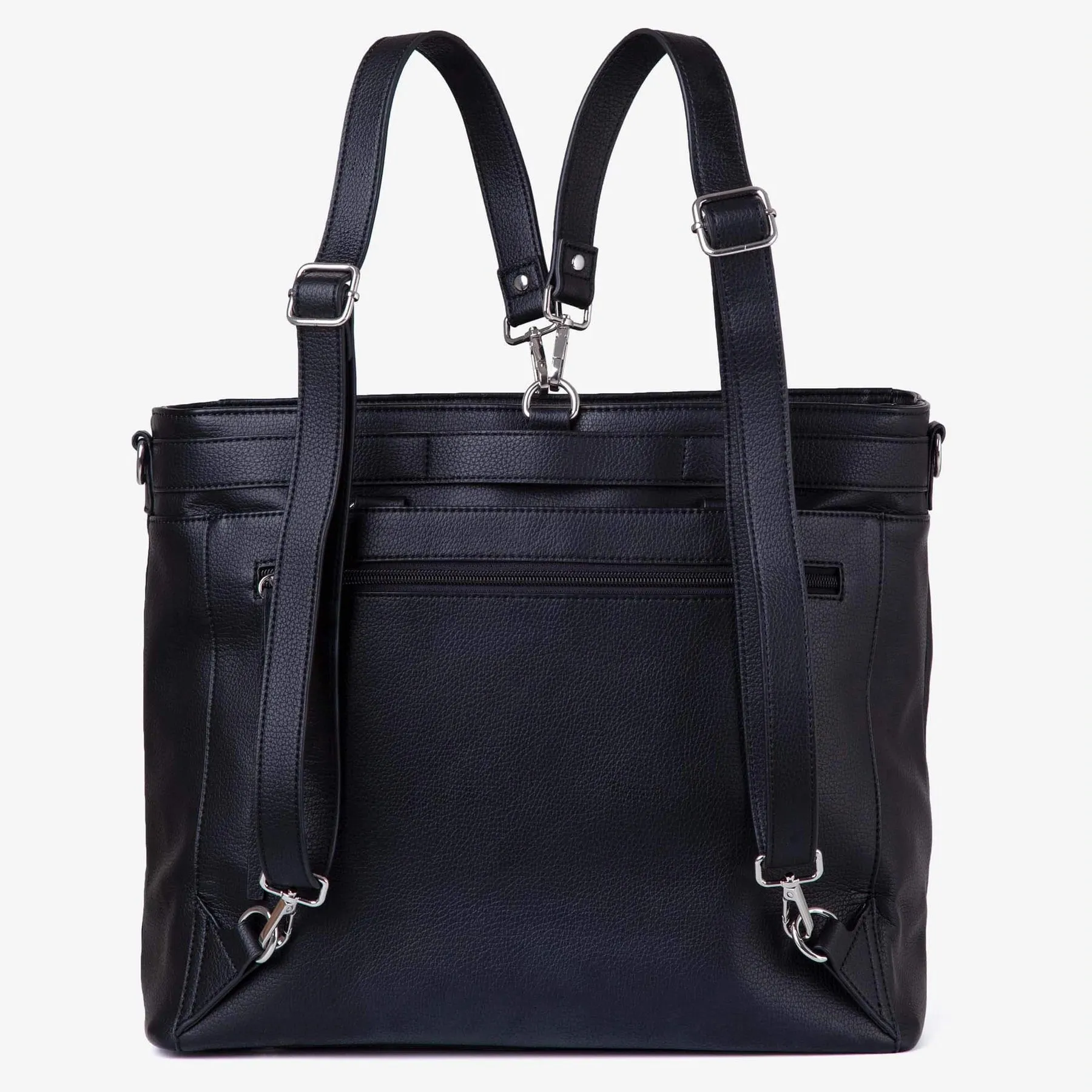 VANCHI Billie Convertible Backpack/Tote Baby Bag - Black