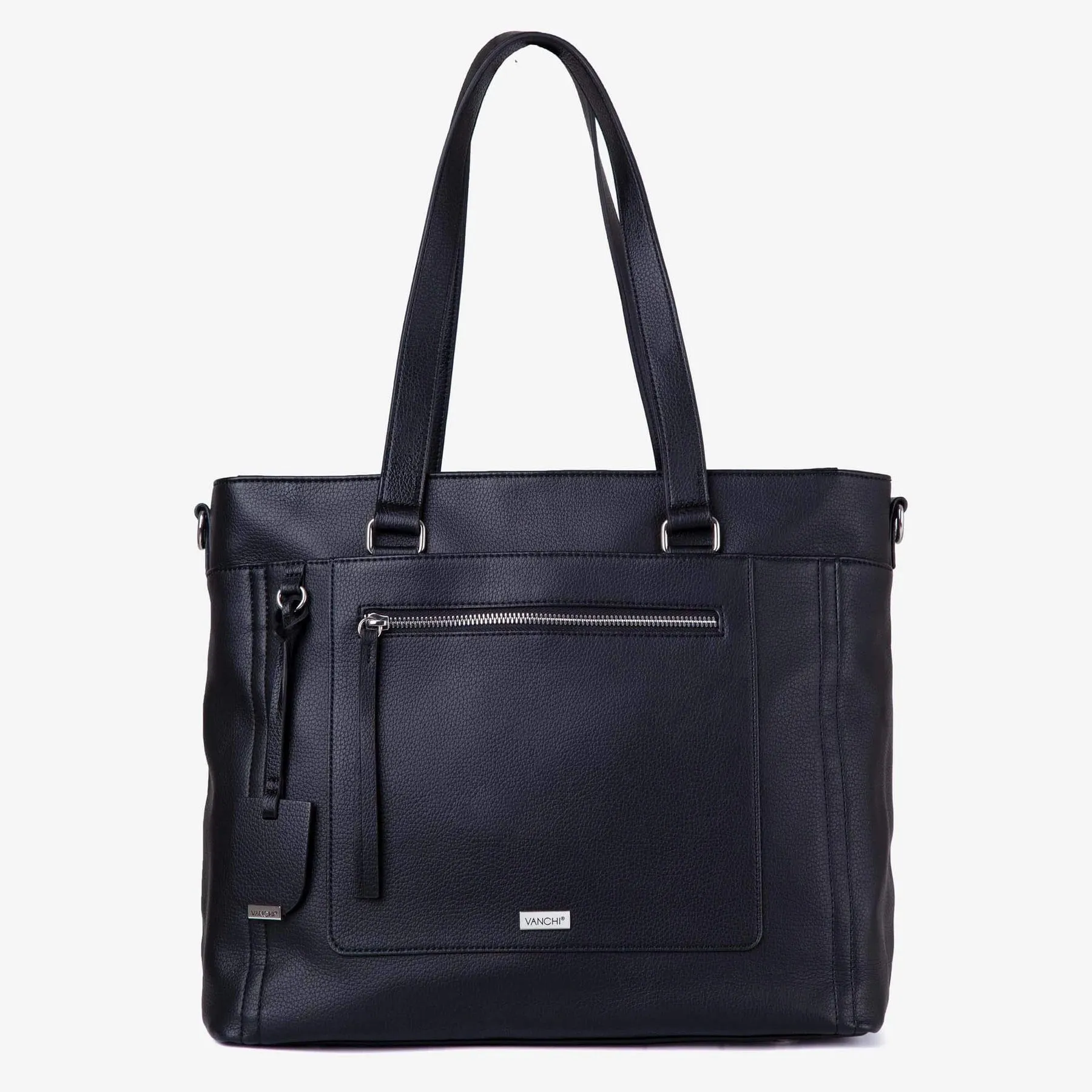 VANCHI Billie Convertible Backpack/Tote Baby Bag - Black