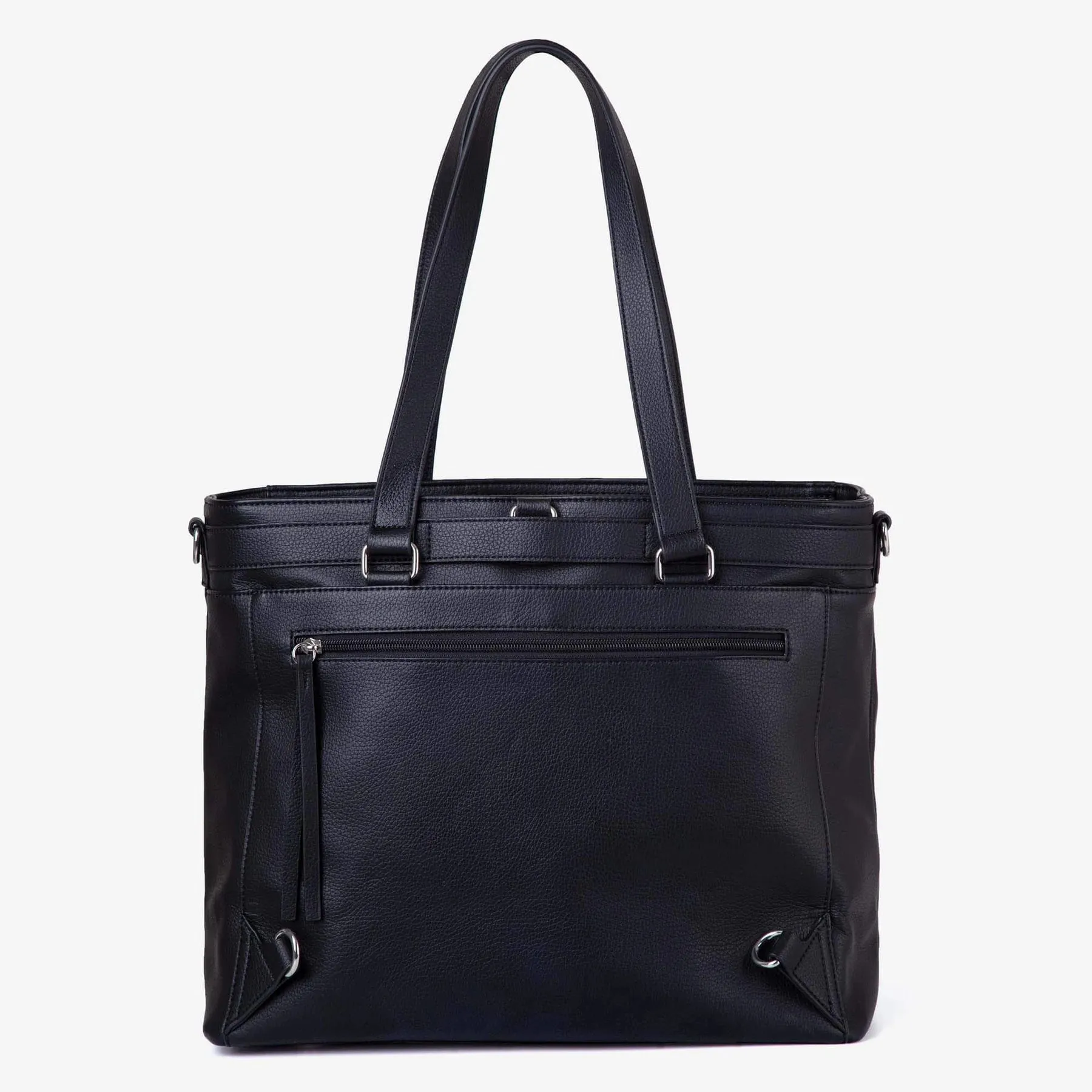 VANCHI Billie Convertible Backpack/Tote Baby Bag - Black